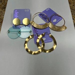 Claire Sensitive Solutions 3 Pairs of Earrings.